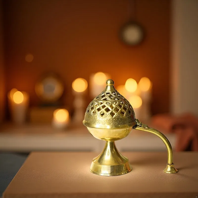 Royal Brass Bakhoor Brass Incense Holder media 3