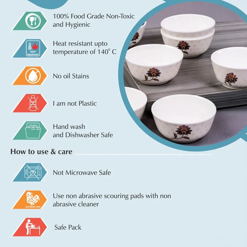 Melamine Snack Bowls (160 Ml Each) - Set Of Six media 5