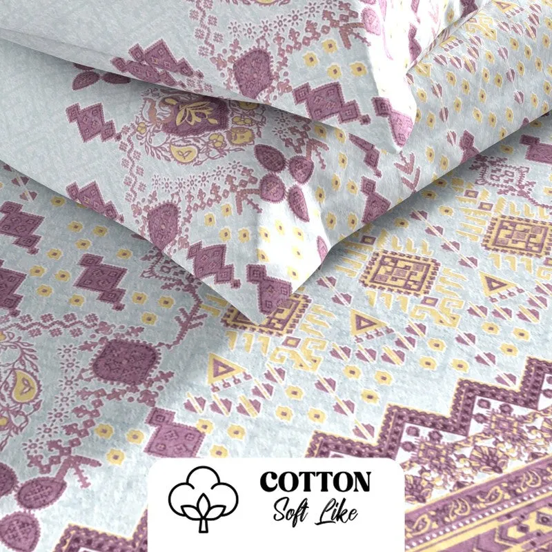 Elvric Bedsheet (Purple) - 115 GSM media 5