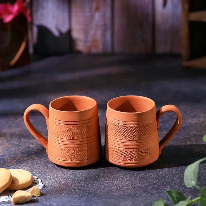 Niyati Terracotta Coffee Mug (250 mL Each) - Set of Two media 1