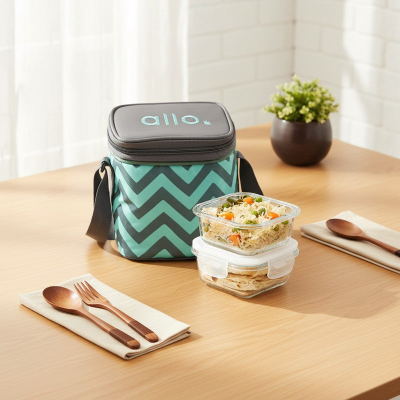 Paksy Leak Proof Glass Lunch Box (320 mL Each) - Set Of Two media 3