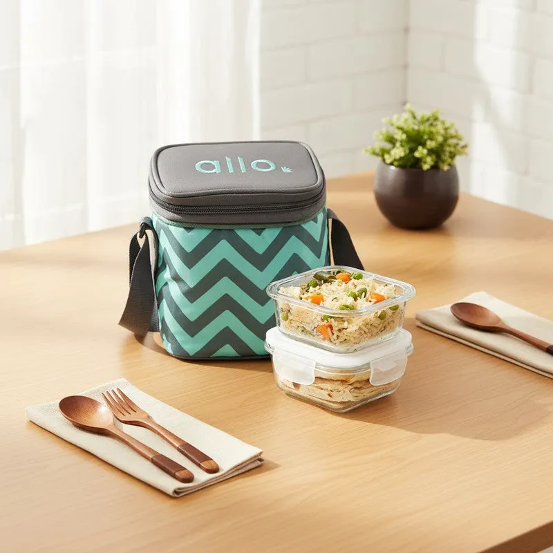 Paksy Leak Proof Glass Lunch Box (320 mL Each) - Set Of Two media 3