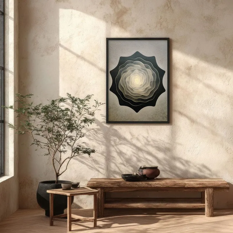 Whispering Layers Archival Paper Wall Painting With Black Frame media 5