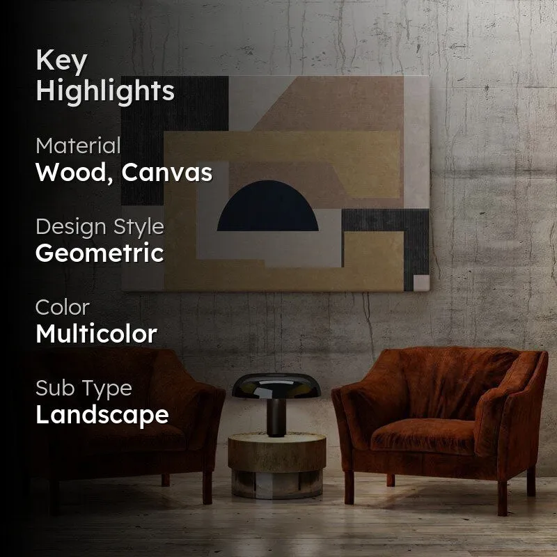 Geomtry Merge Canvas Wall Painting - Gallery Wrap media 2