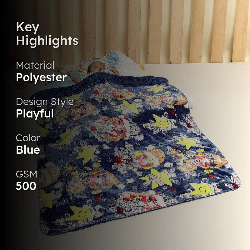 Monte Carlo Whimsical Wonderland Kids Blanket (Blue)- 500 GSM media 2