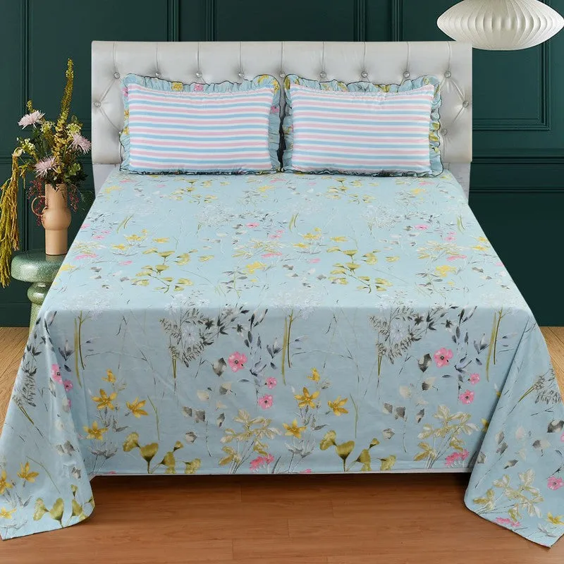Petal Whisper King Microfiber Bedsheet - 150 GSM media 3