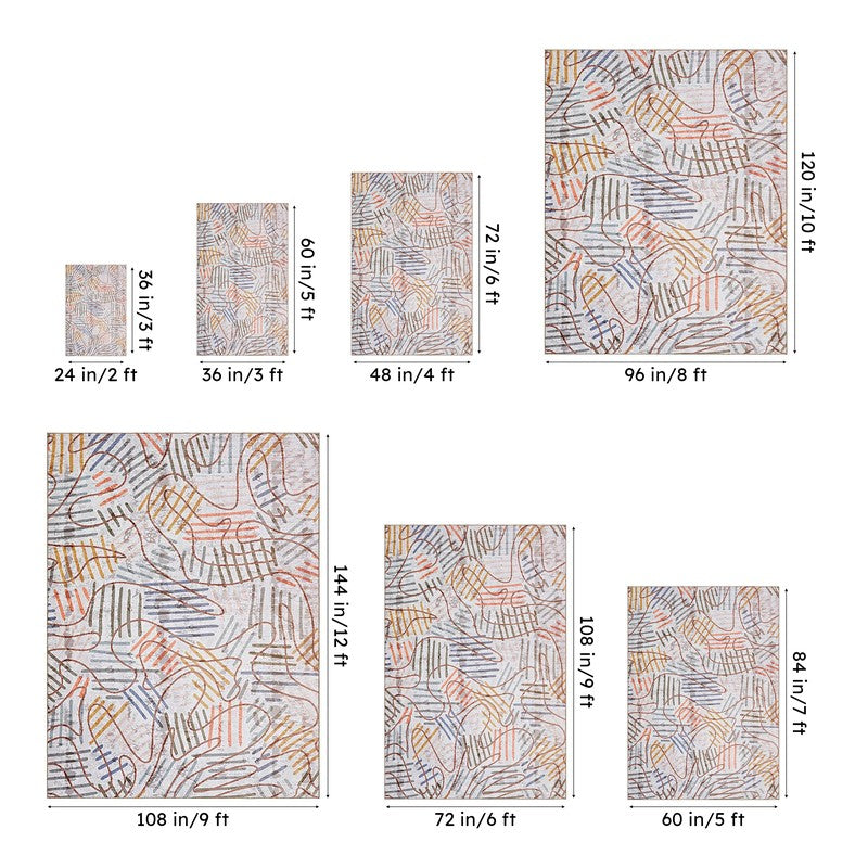 Ella Abstract Carpet - Grey media 13