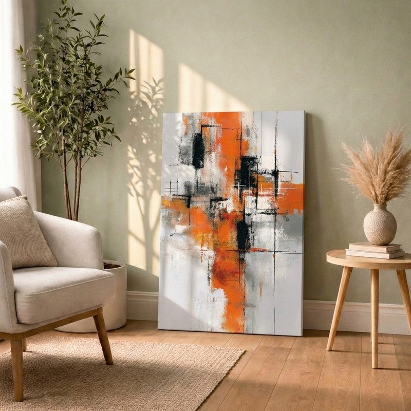 Structured Color Flow Canvas Wall Art