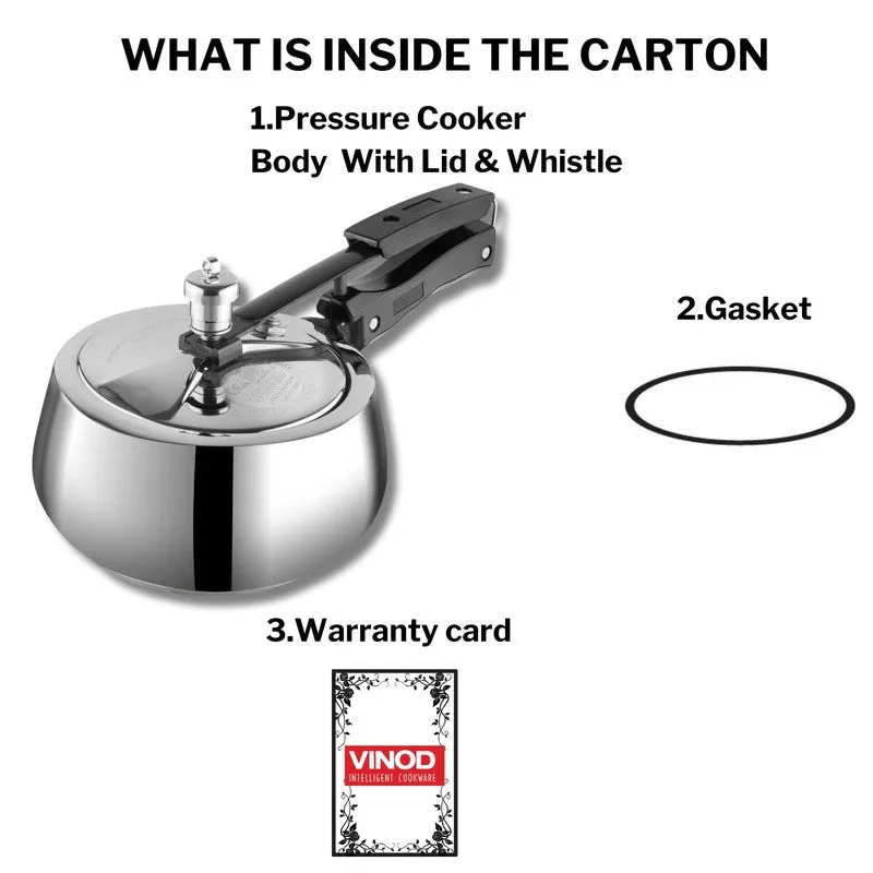 Vinod Zyric Pressure Cooker Stainless Steel - 3000 mL/ 14 Inches media 8