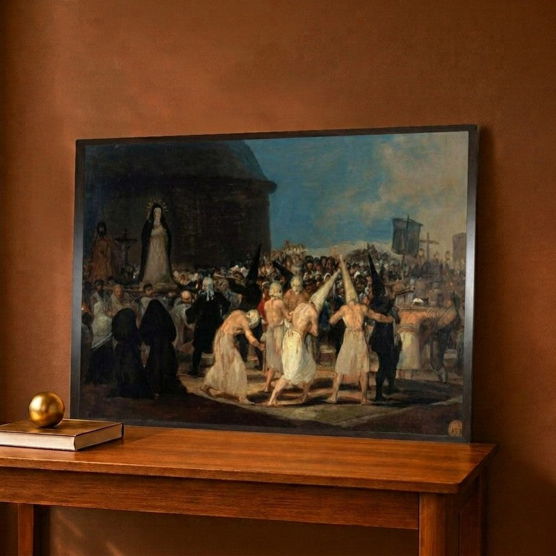 Procession of Penitents Canvas Wall Painting - 18 x 12 Inches