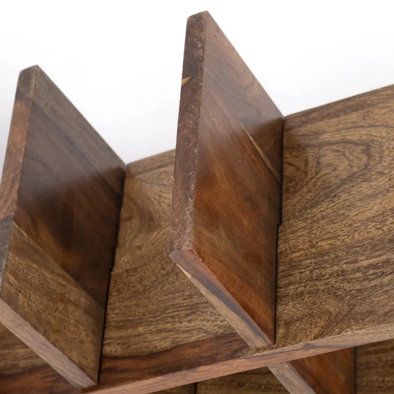 Xverox Sheesham Wooden Wine Rack - Light Brown media 4