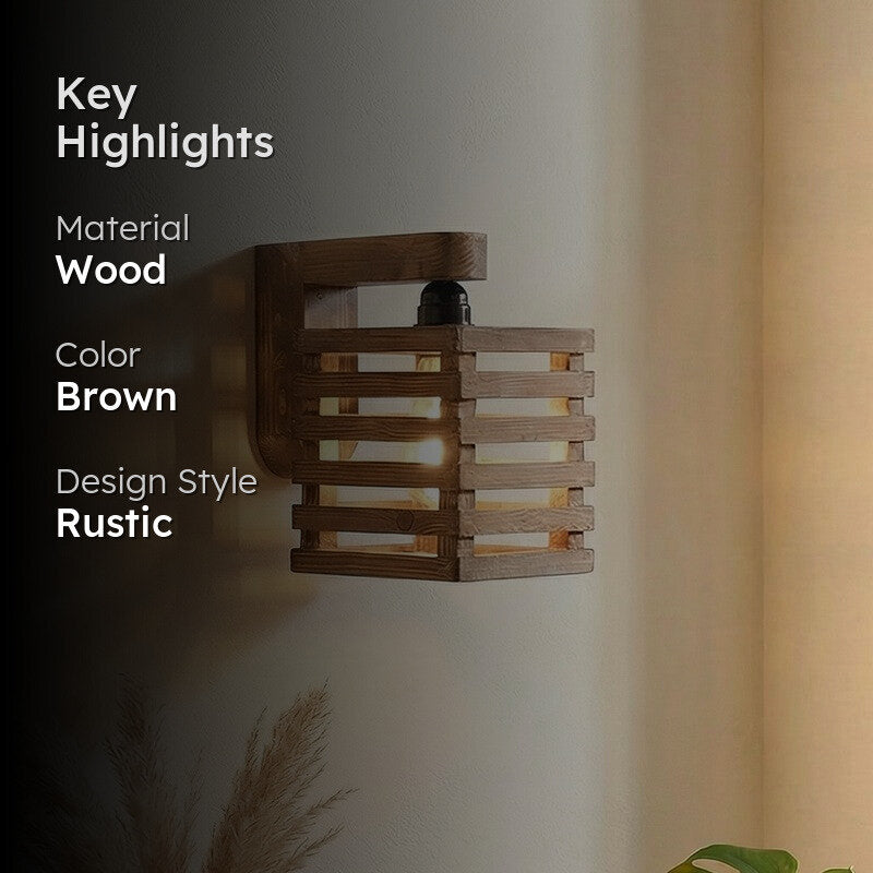 Ombrello Wooden Wall Lamp media 2