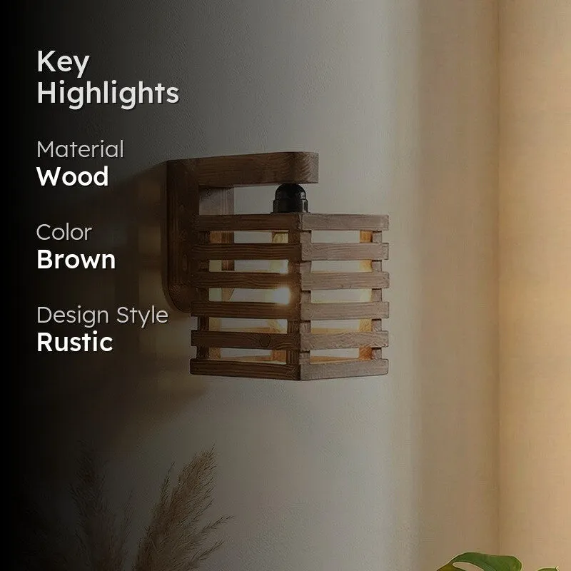 Ombrello Wooden Wall Lamp media 2