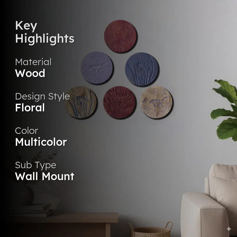 Paradise Elysium Wooden Wall Plates - Set Of Six media 2