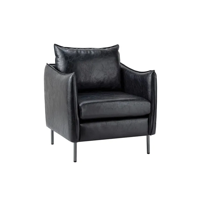 Sculpta Neem Wood Accent Chair - Black media 3