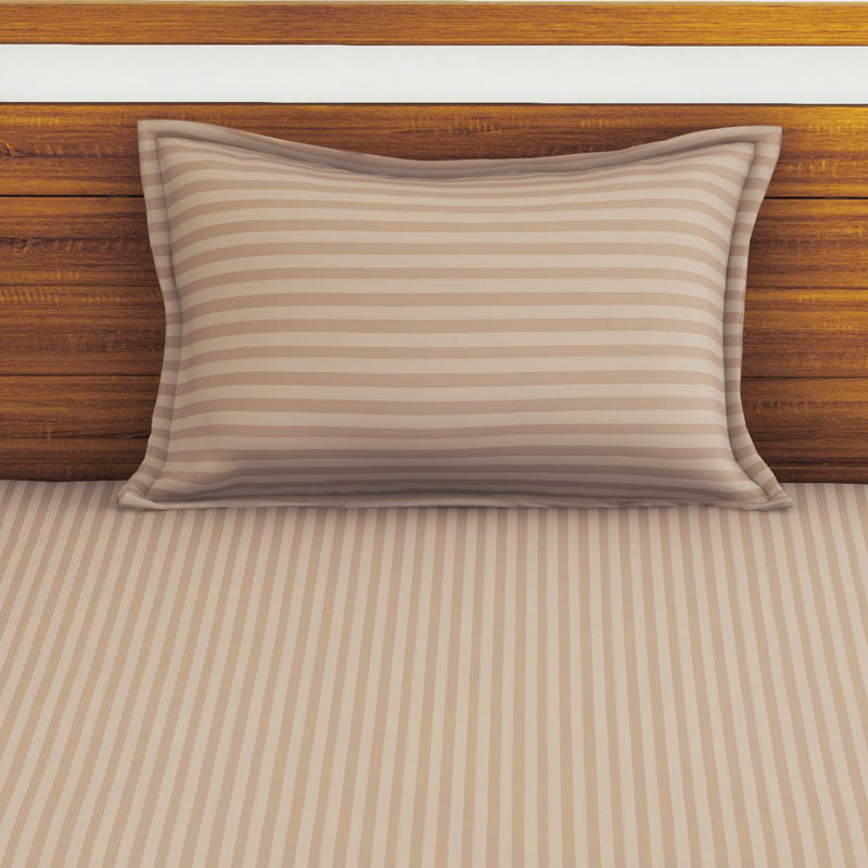 Hilton Cotton Bedsheet (Beige) - 210 TC media 3