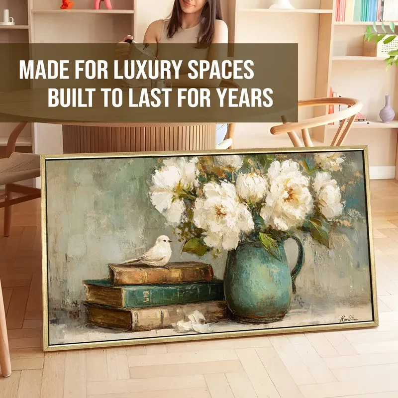 Quiet Moment Canvas Wall Painting With Frame media 5