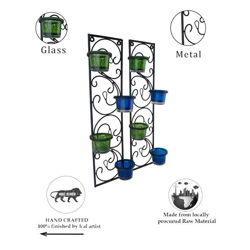 Twisted Luminaire Candle Holder (Green & Blue) - Set Of Two media 6