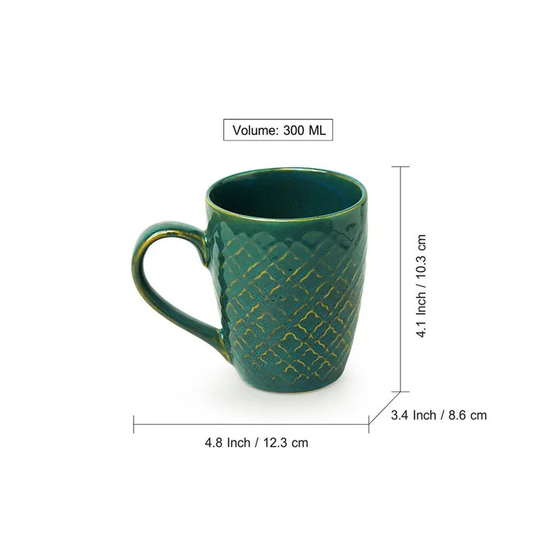 Saphine Ceramic Coffee Mug (300 mL Each) - Set of Six media 7