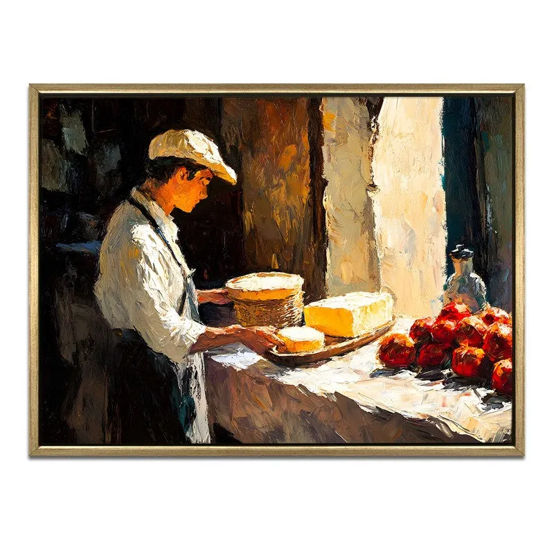 Golden Crust Canvas Wall Painting With Frame media 3