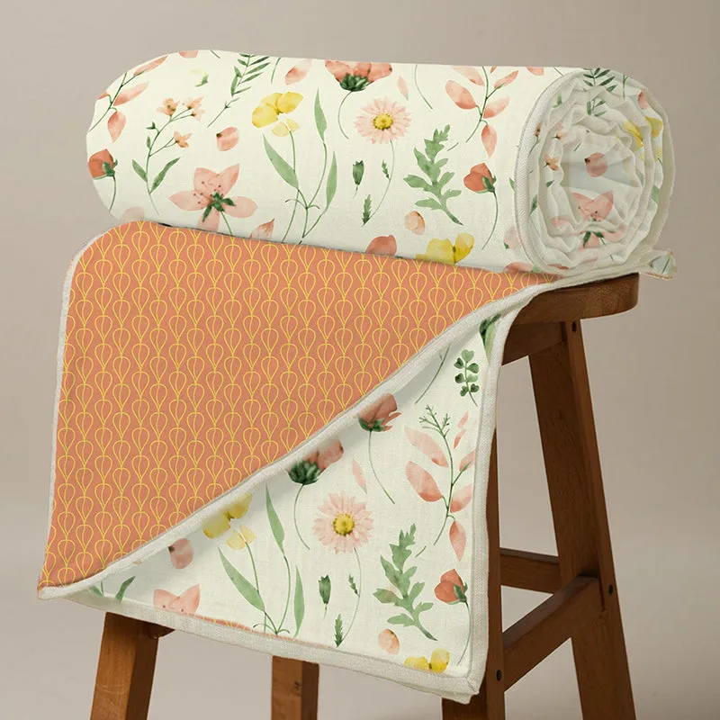 Urban Space Meadows Buttercream Reversible Dohar media 3