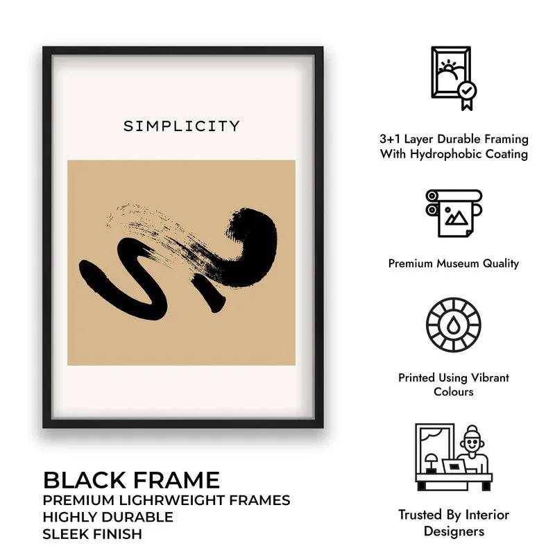 Abstract Calm Canvas Wall Painting With Black Frame media 9