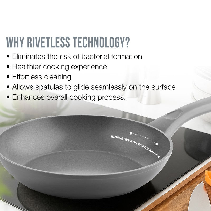 Wellberg Matte Finish Ceramic Coating Frying Pan media 5
