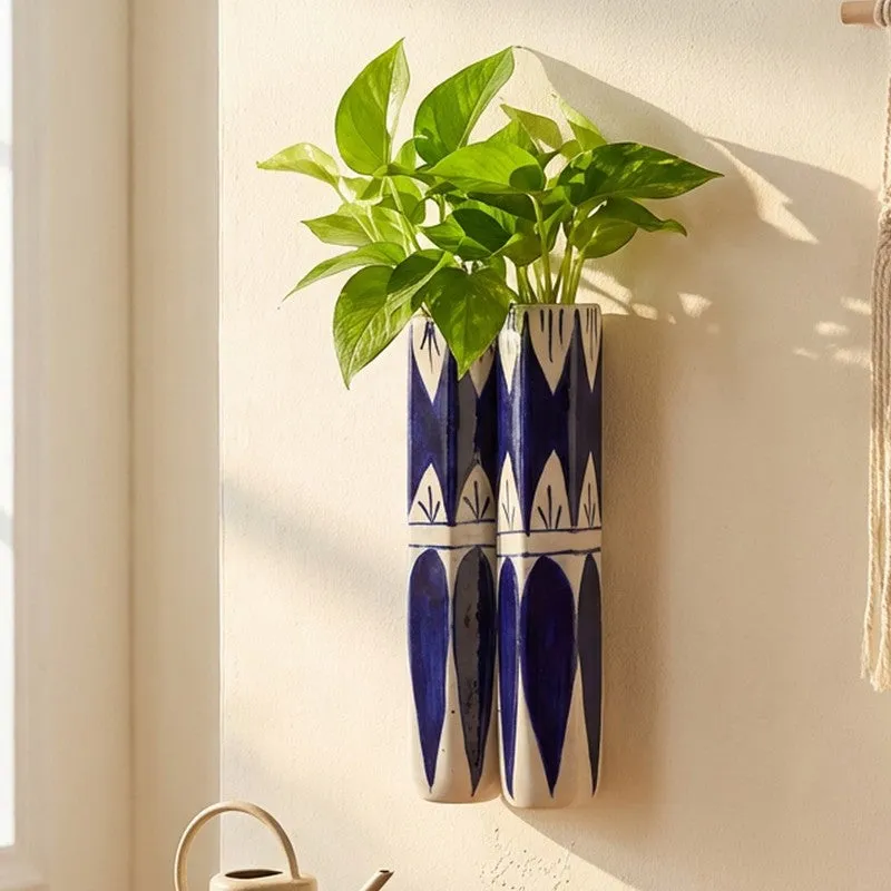 Brevion Pots & Planters (Blue) - Set Of Two media 1