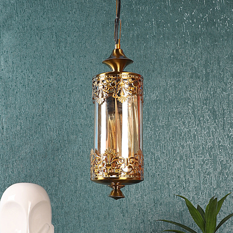 Lanthra Lantern Glass & Iron Ceiling Lamp media 3