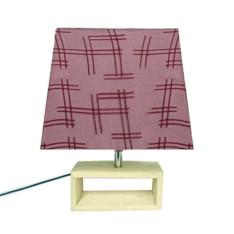 Siroqa Cuboidal Fabric Table Lamp - Pink,Beige media 5