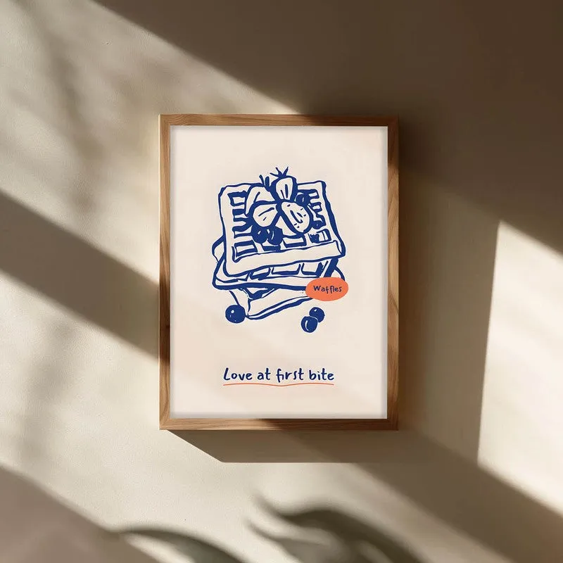 Blue Palette Archival Canvas Wall Art - Brown media 3