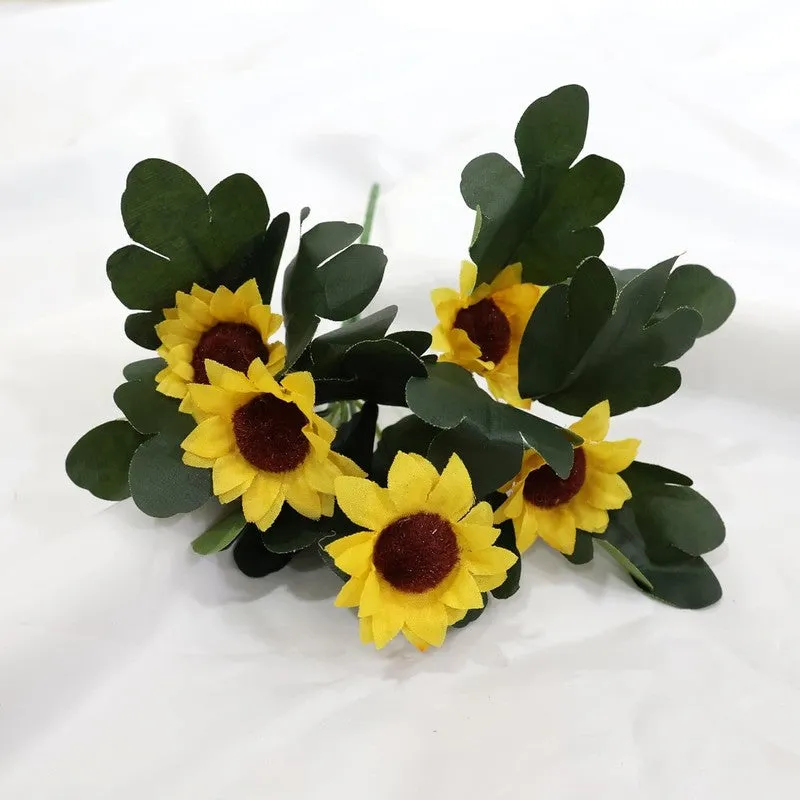 Artificial Sunflower Flowers Bunch media 4