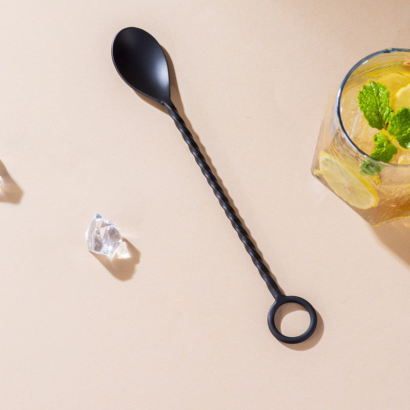 The Onyx Stainless Steel Round Bar Spoon