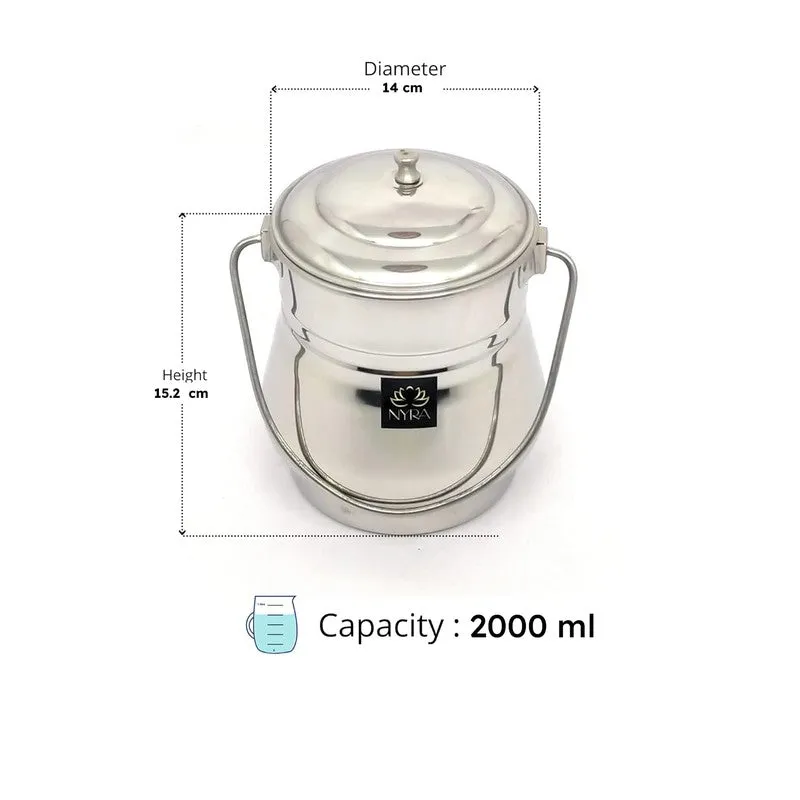 Hive Silver Stainless Steel Container - 2000 mL media 10