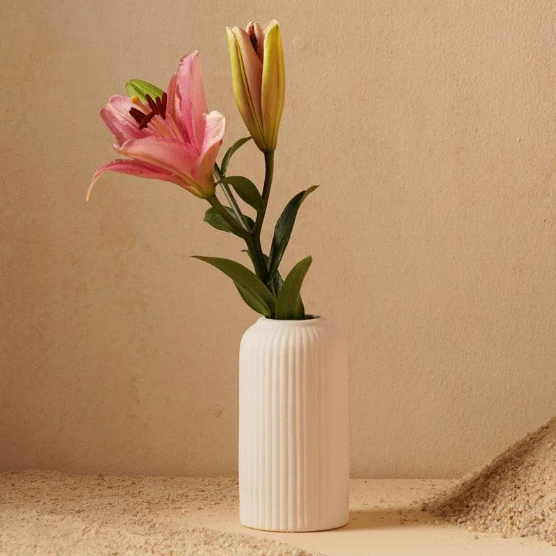 Abdiya Ceramic Vase - White media 1