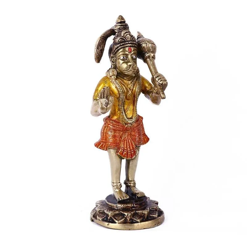 Standing Hanuman Brass Idol media 4