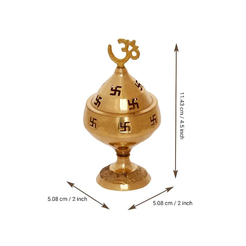 Rudrana Om Swastik Akhand Diya - Set Of Four media 5