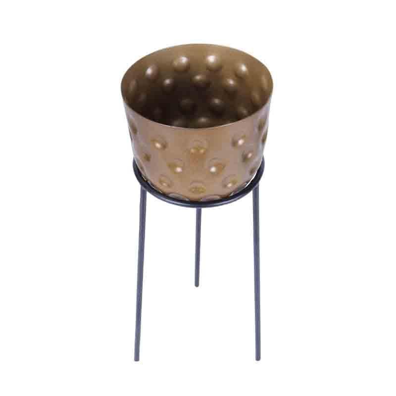 Dimpled Planter With Stand - Set Of Two media 3