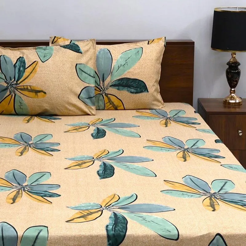Idika Floral Microfiber Bedsheet - 110 GSM media 1