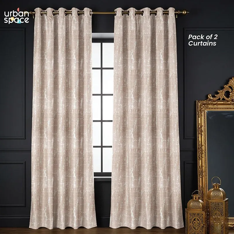 Urban Space Dusk Blackout Curtain (Beige) - Set Of Two media 4
