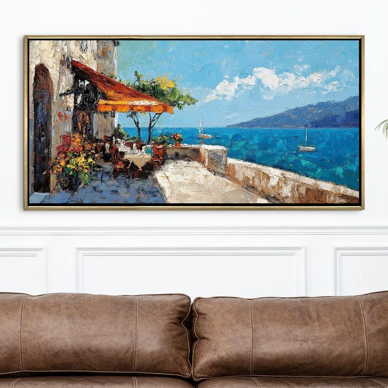 Azure Afternoon Canvas Wall Painting With Frame media 4