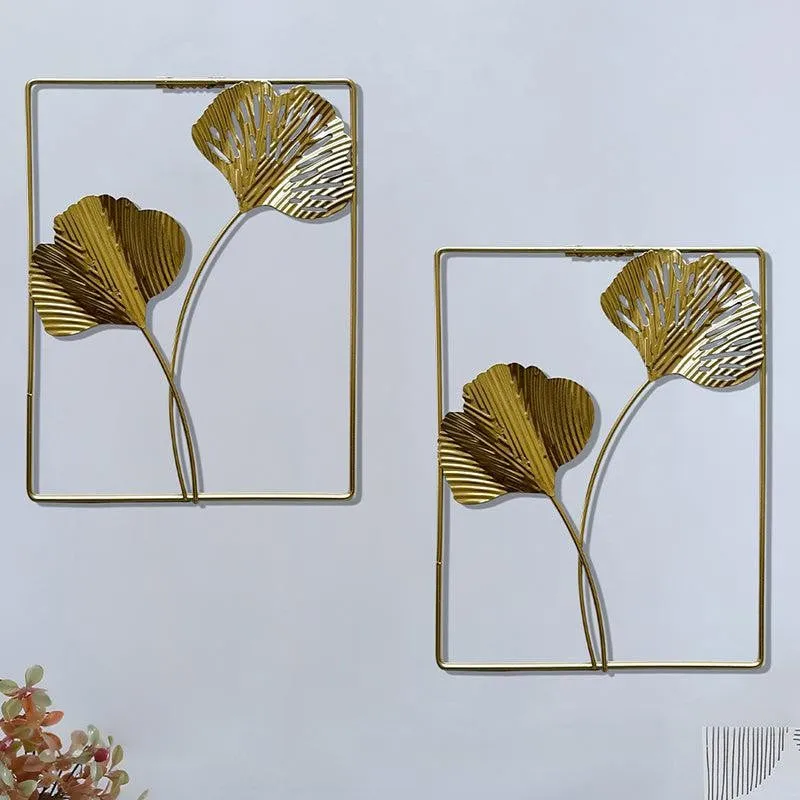 Sculpted Folia Metal Wall Accent - Set Of Two media 3