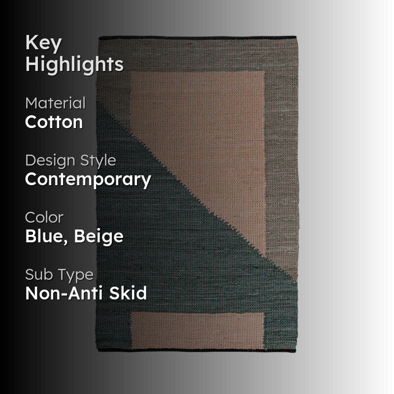 Aurel Handwoven Cotton Rug media 2