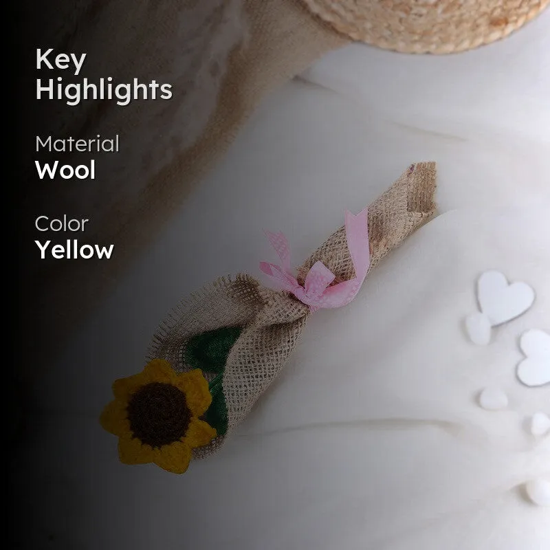 Crochet Handmade Sunflower Bouquet - Yellow media 2