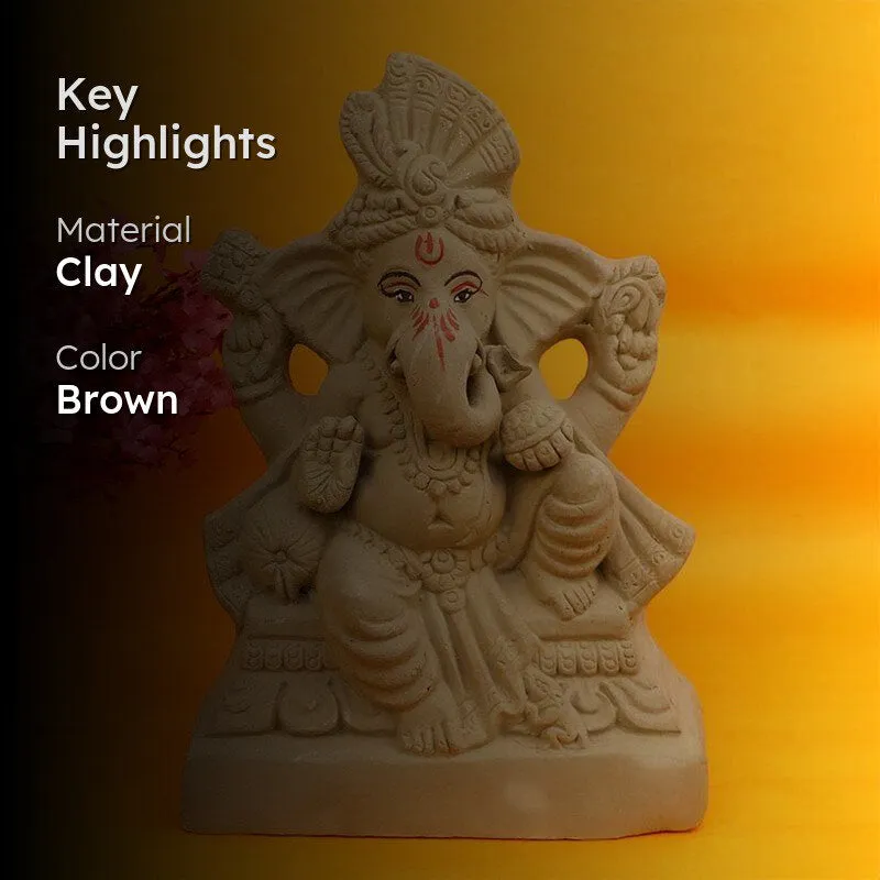 Ganesha Clay Murti media 2