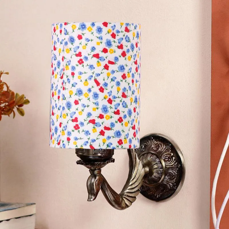 Amro Retro Color Splash Fabric & Metal Wall Lamp media 3