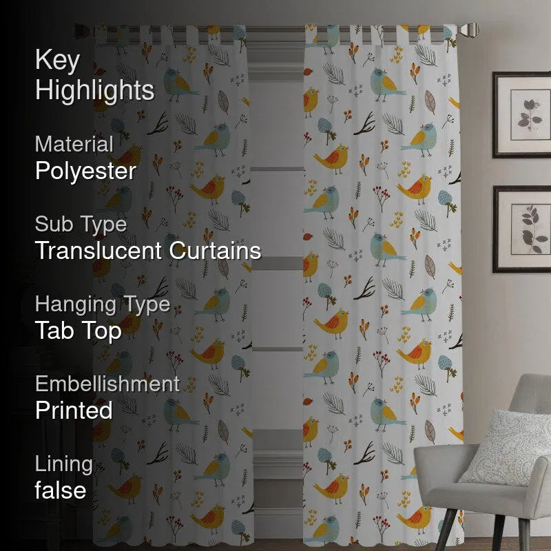 Bird Paradise Tab Top Short Width Curtain media 2