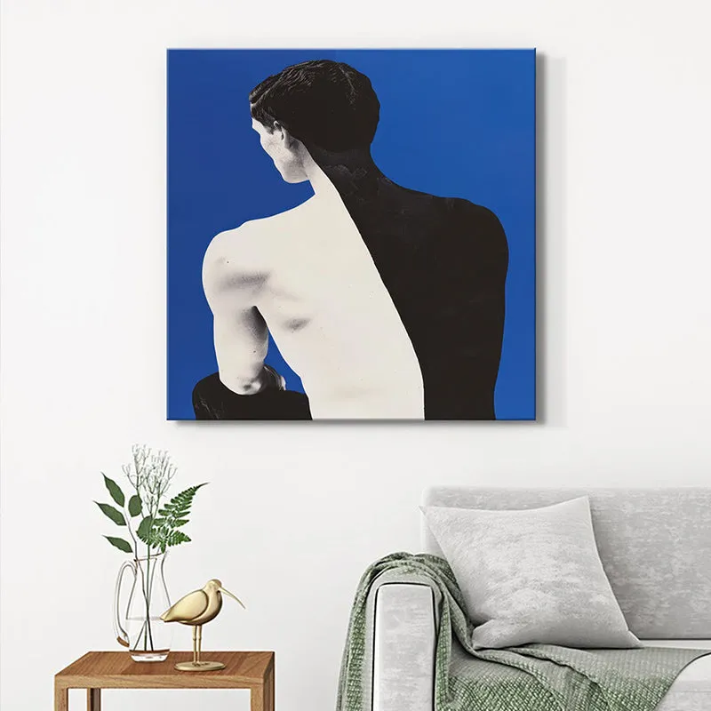 Black & White Man Silhouette Wall Painting media 1