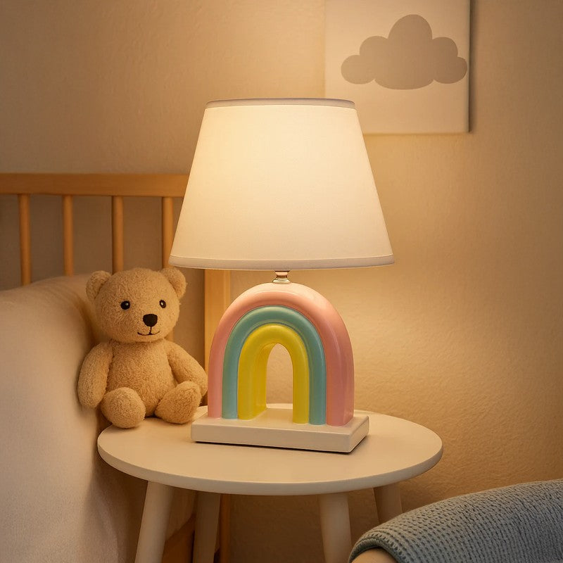 Doodle Rainbow Ceramic Table Lamp - Multicolor