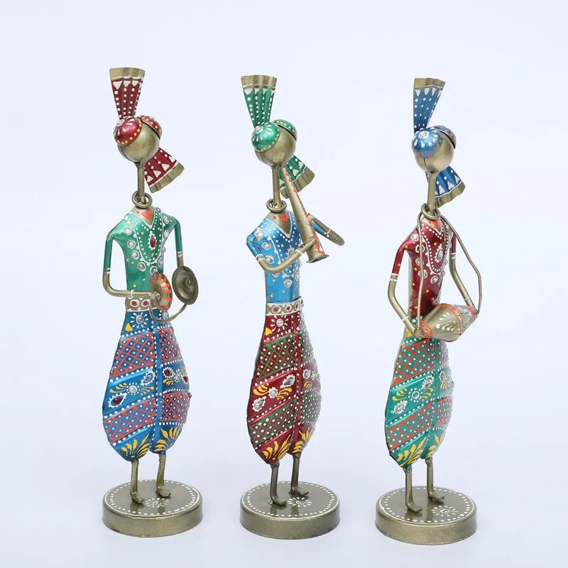 Folk Musician Decor Iron Showpieces - Set Of Three media 4